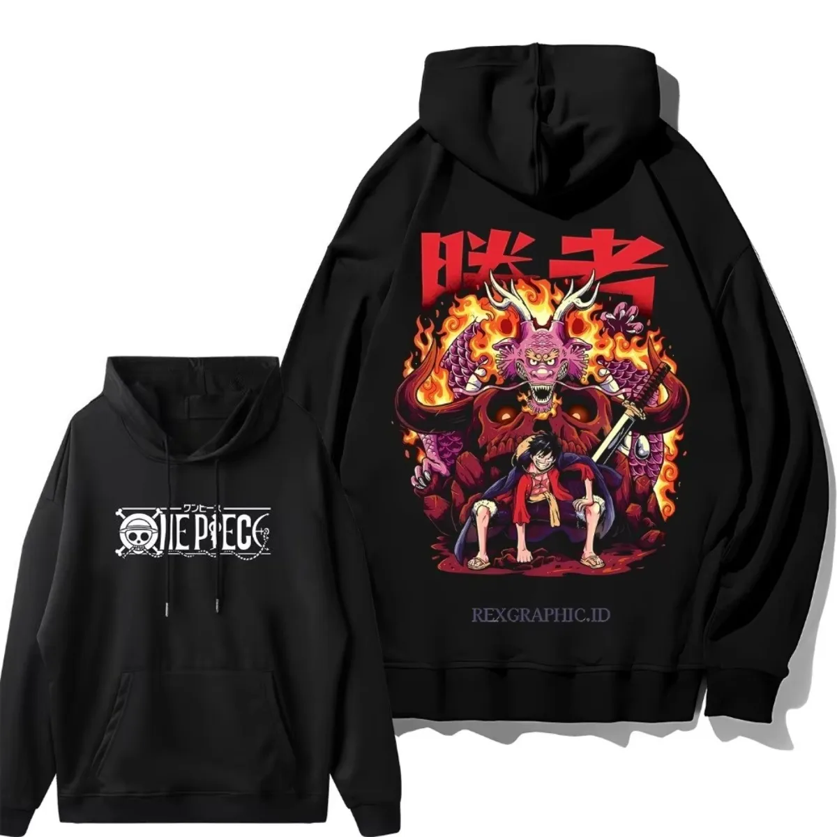 

ONE PIECE 2025 New Hot Men's Hoodie Sweater Monkey D. Luffy Kaido Anime Spring Autumn Boys Children Trend Parent-Child Clothing