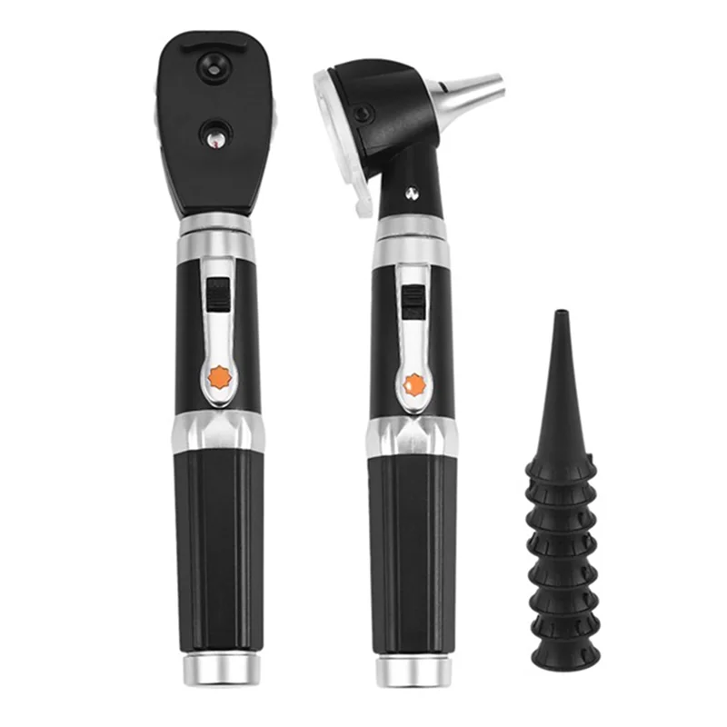 

2 In 1 Professional Diagnostic Ear Eye Care LED Fiber Otoscope Ophthalmoscope Tool Sets-B51B