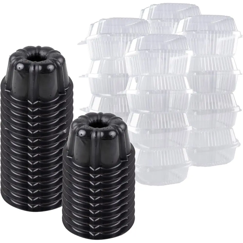 

O’Creme Bakeable Plastic Mini Cake Pan with Container - Bg Pan With Non-Stick Silicone - Reusable Mold or Bg and Much More - and