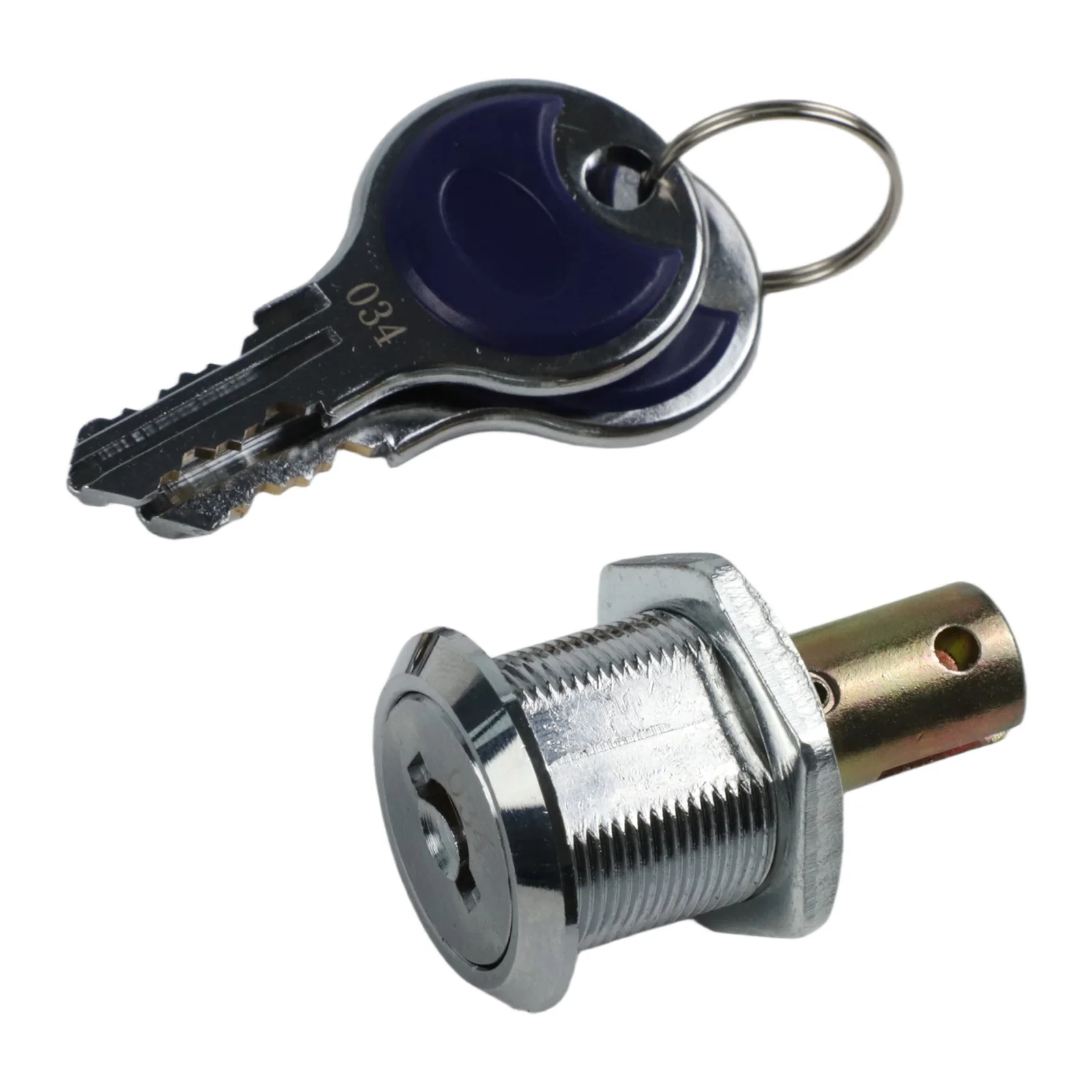 Alloy Drawer Lock with Cabinet Insert Linkage System and Optimized 180 Degree Rotation Unlocking for Tool Security