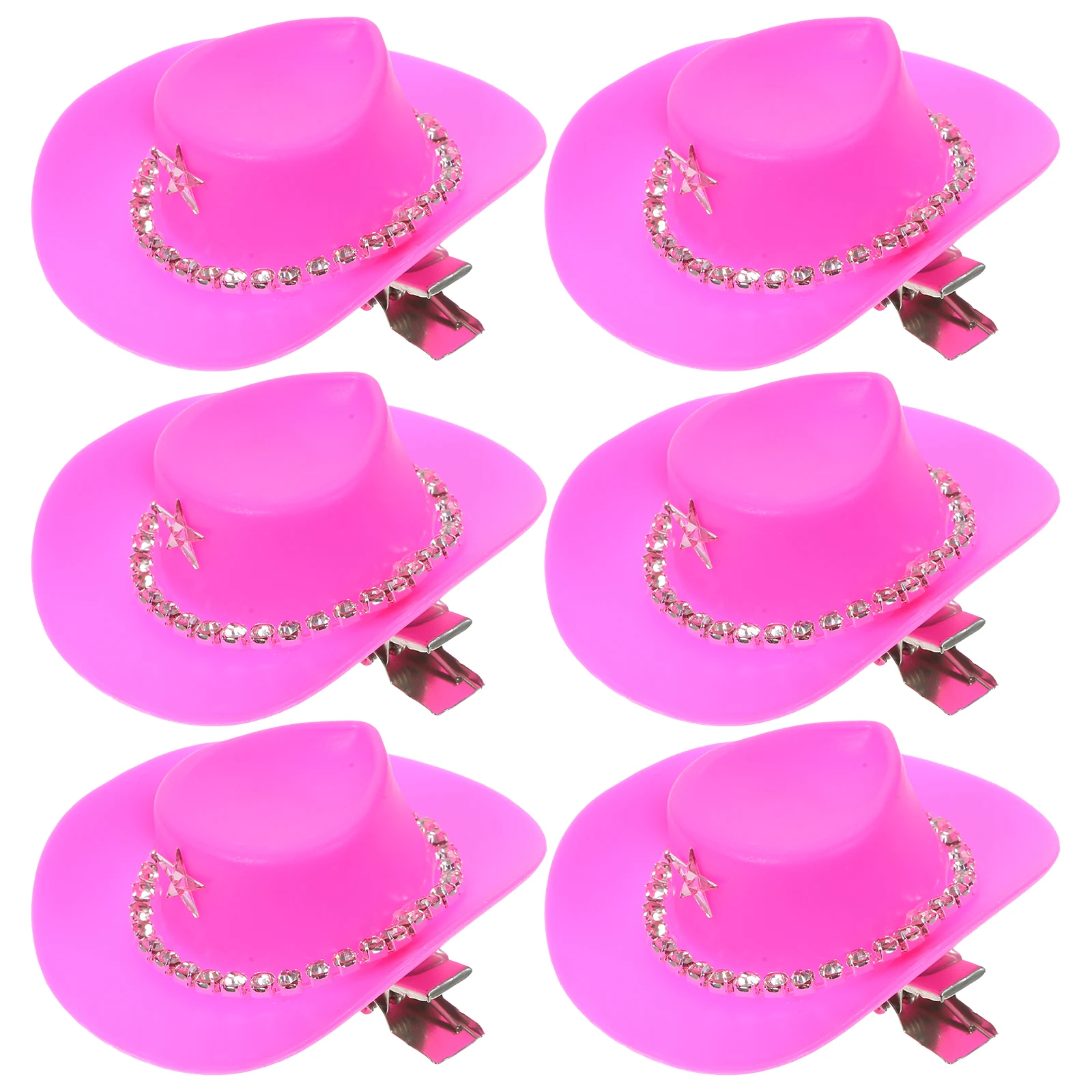 

6pcs Cowboy Decorative Accessories For Women Summer Party Wedding Hawaiian Barrettes Hat Pins Cap Hairpins Luau Carnivals