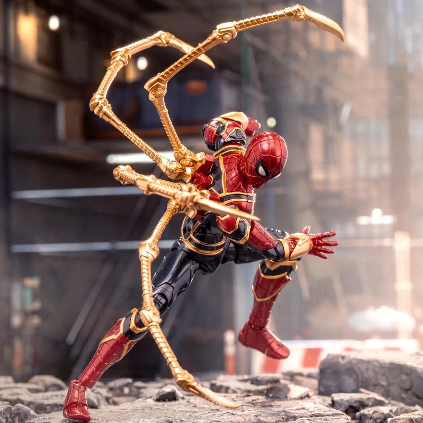 Fondjoy Marvel Steel Spider Articulated Assembly Plastic Model Set Action Model, Desktop Decoration, As a Fan Collection Gift