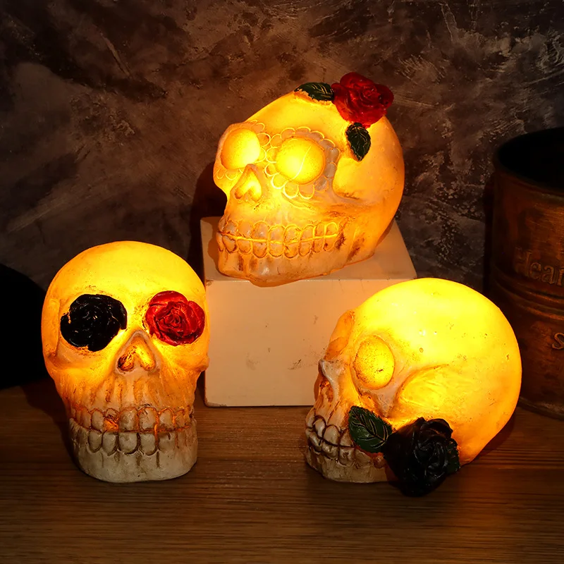 Halloween Decoration Party Accessories Ghostface Skull Led Festival Glow Recipe Glow-in-the-dark Bright Materials Lights Night