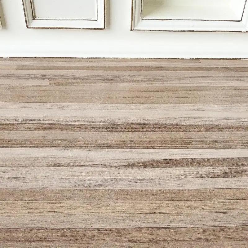 1 Piece 1:12 Doll House Furniture Wall Floor Decor Miniature Dollhouse PVC Imitation Wood Flooring Mini Floor Boards Floor Tiles