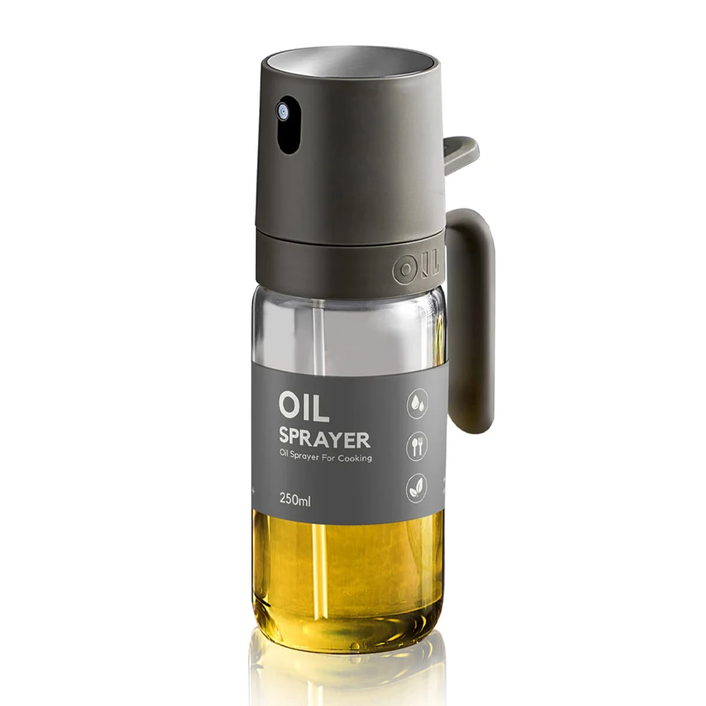 Pulvérisateur d'huile pour la cuisine, bouteille en verre de 250 ml pour huile d'olive, anti-fuite, 
