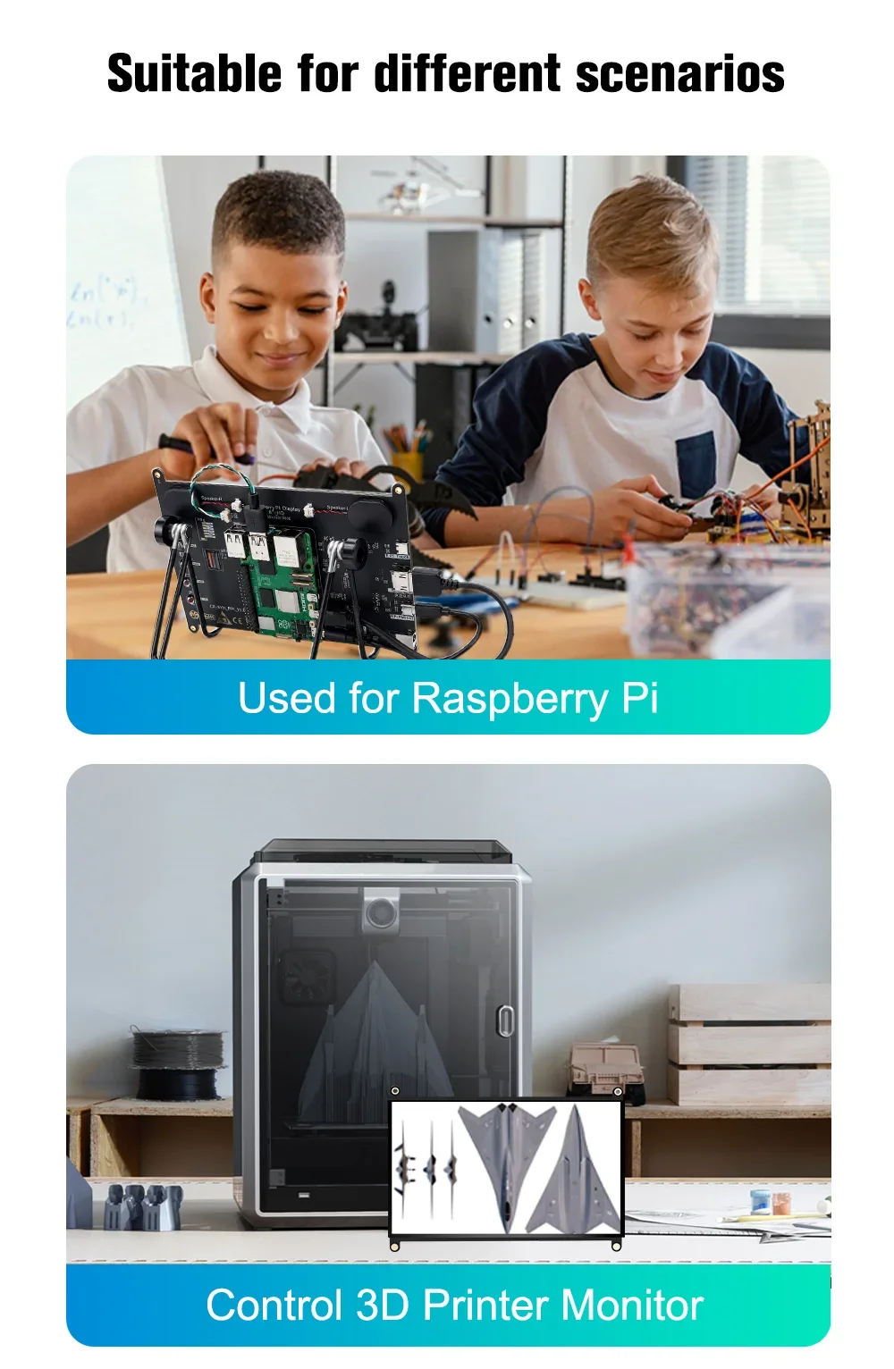 Raspberry Pi 5 7/8 Inch Screen, IPS TFT LCD HDMI Display Touch Screen Monitor 1024*600 1920*1200 HDMI Speaker for DIY Student