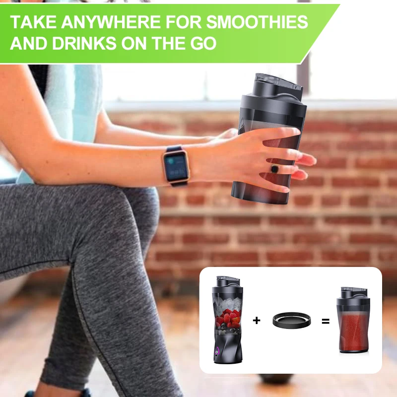 Espremedor elétrico portátil misturador de frutas frescas 700ml multifuncional usb recarregável shakes smoothie liquidificador copo mistura ao ar