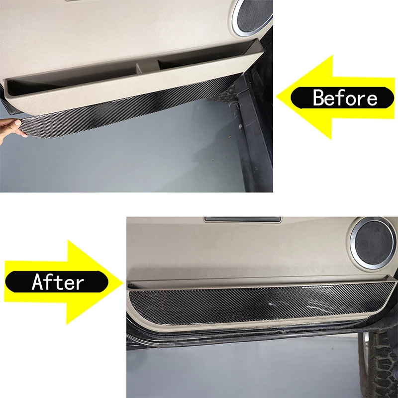 

For Hummer H2 2003-2007 Car Door Anti-Kick Panel Sticker Soft Carbon Fiber Car Accessories