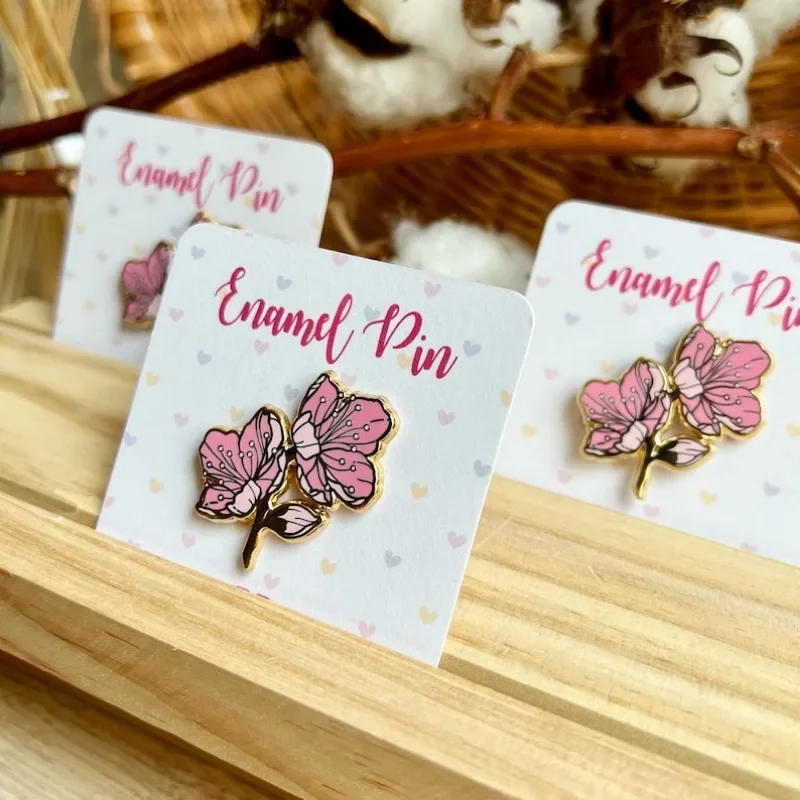 Beautiful Sakura Cherry Blossom Enamel Pin Floral Lapel Badge Flower Brooch for Jewelry Accessory Gifts for Friends Lovers image 3