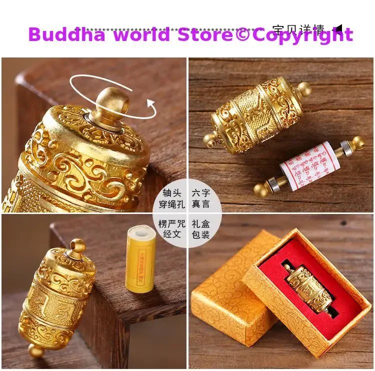 آسيا تايلاند التبت البوذية جيب شورانجاما تعويذة الكتاب المقدس تميمة آمنة حظا سعيدا بوذا البوذية قلادة نحاسية #5