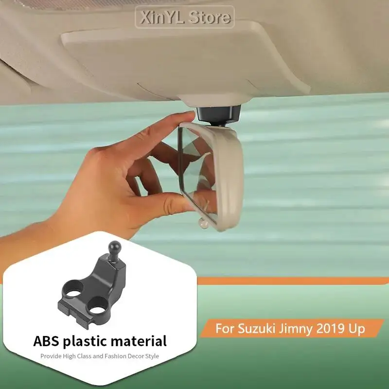 Car Rearview Mirror Riser Mount Bracket Extension Relocation Kit for Suzuki Jimny 2019-2026 Black Car Interior Accessories