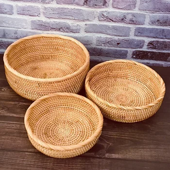 Handwoven Rattan Storage Basket 1