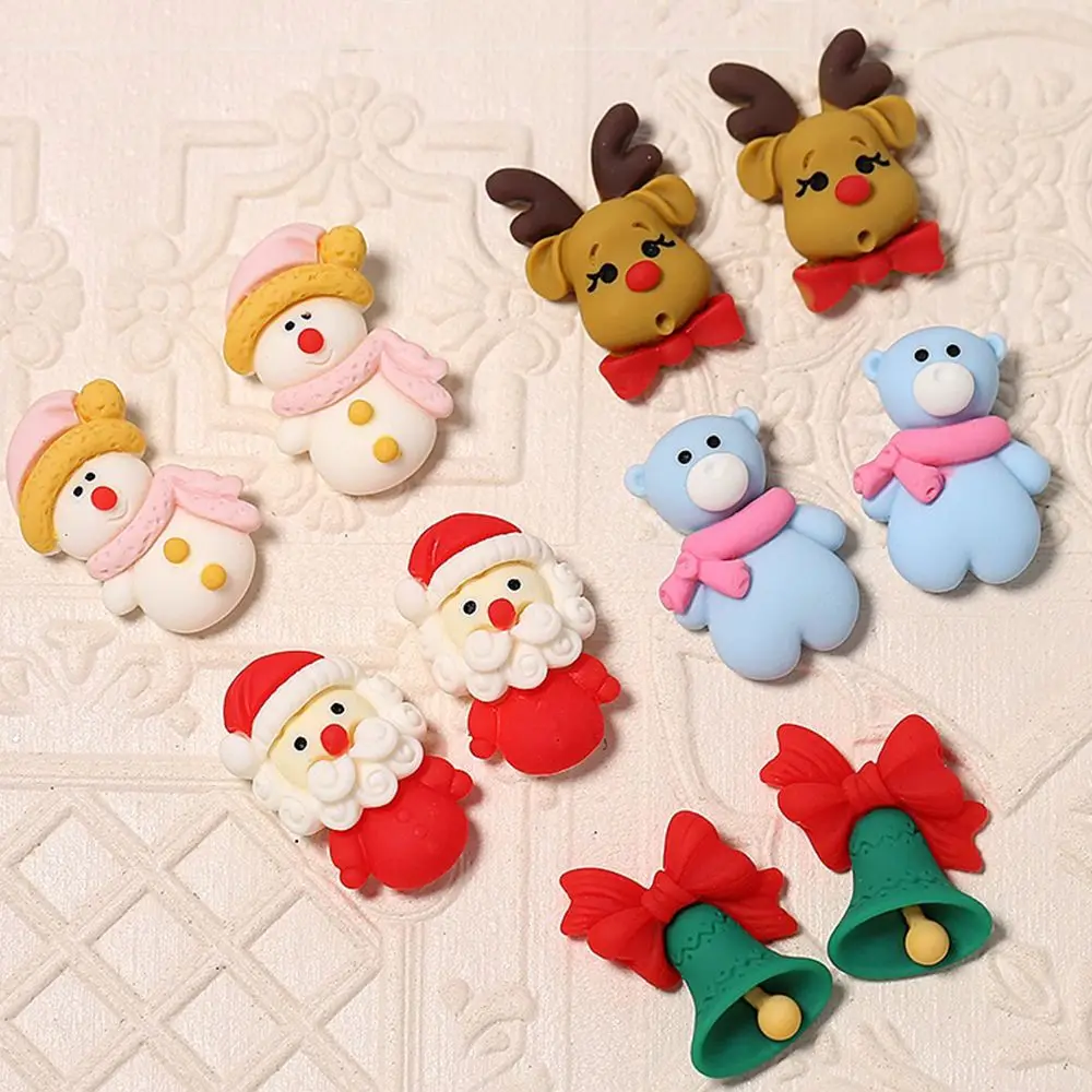 크리스마스 트리 엘크 눈사람 DIY 공예 플랫백 크리스마스 네일 참 네일 장식 매니큐어 액세서리 3D 네일 아트 장식