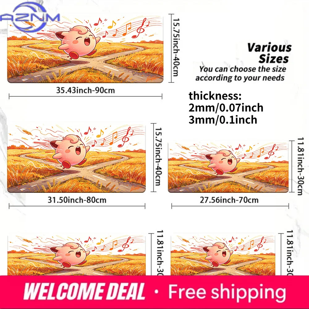 

Clefairy Singing in Golden Wheat Field TCG Playmat Non-Slip Desk Mat