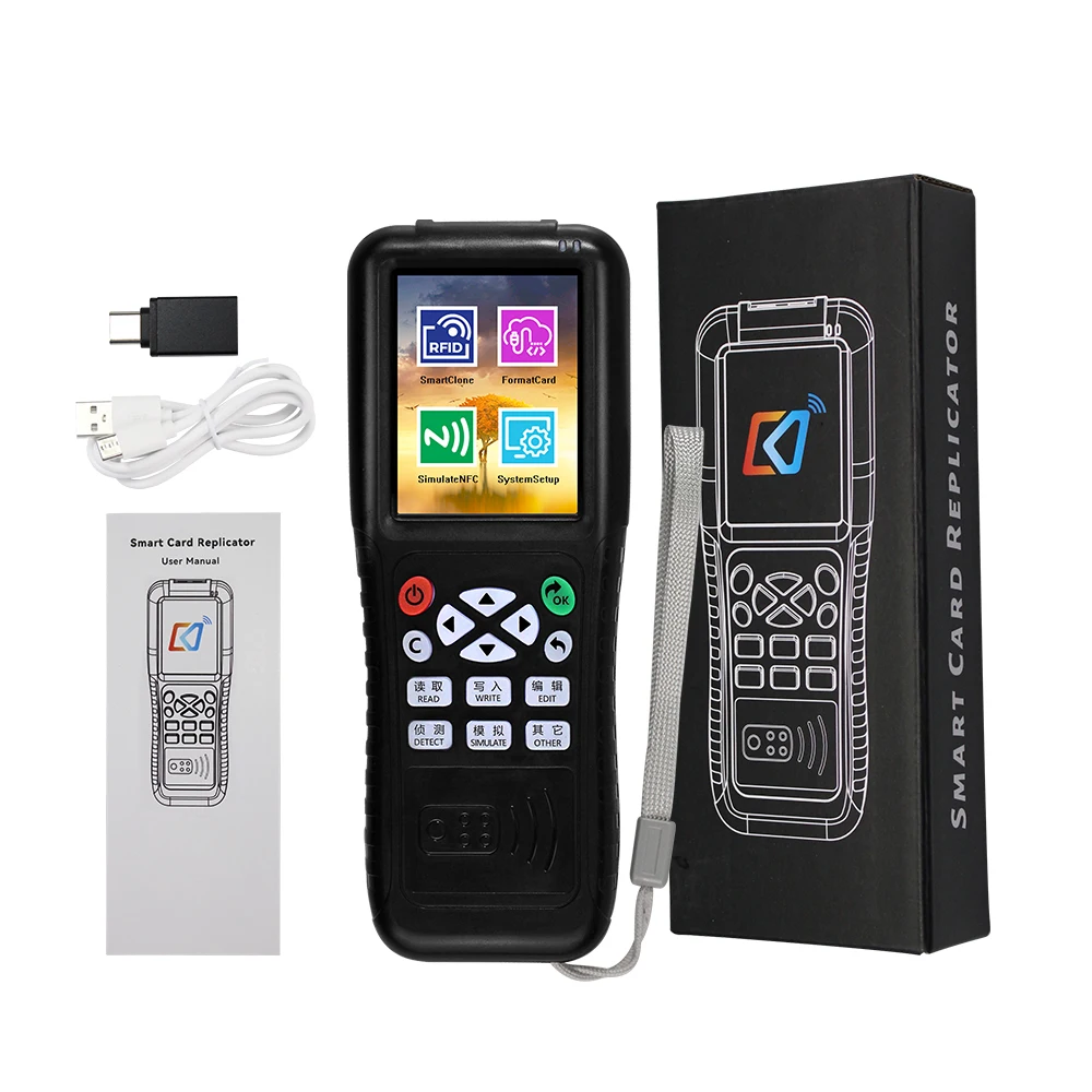 2023 New iCopy RFID Copier Duplicator NFC Smart Card Reader Writer APP Decoding 125KHz 13.56MHz USB Fob Programmer Mobile Phone