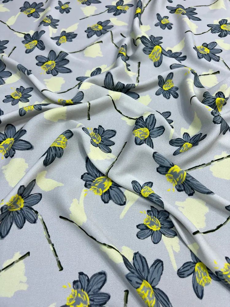 Real Silk Fabric Elastic Double Georgette Crepe Dress Material