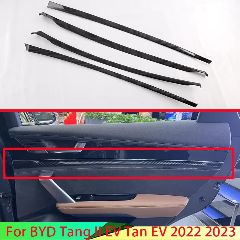 

Для BYD Tang II EV Tan EV 2022 2023 стильная Внутренняя дверь из углеродного волокна украшение для кузова декоративная накладка для облицовки