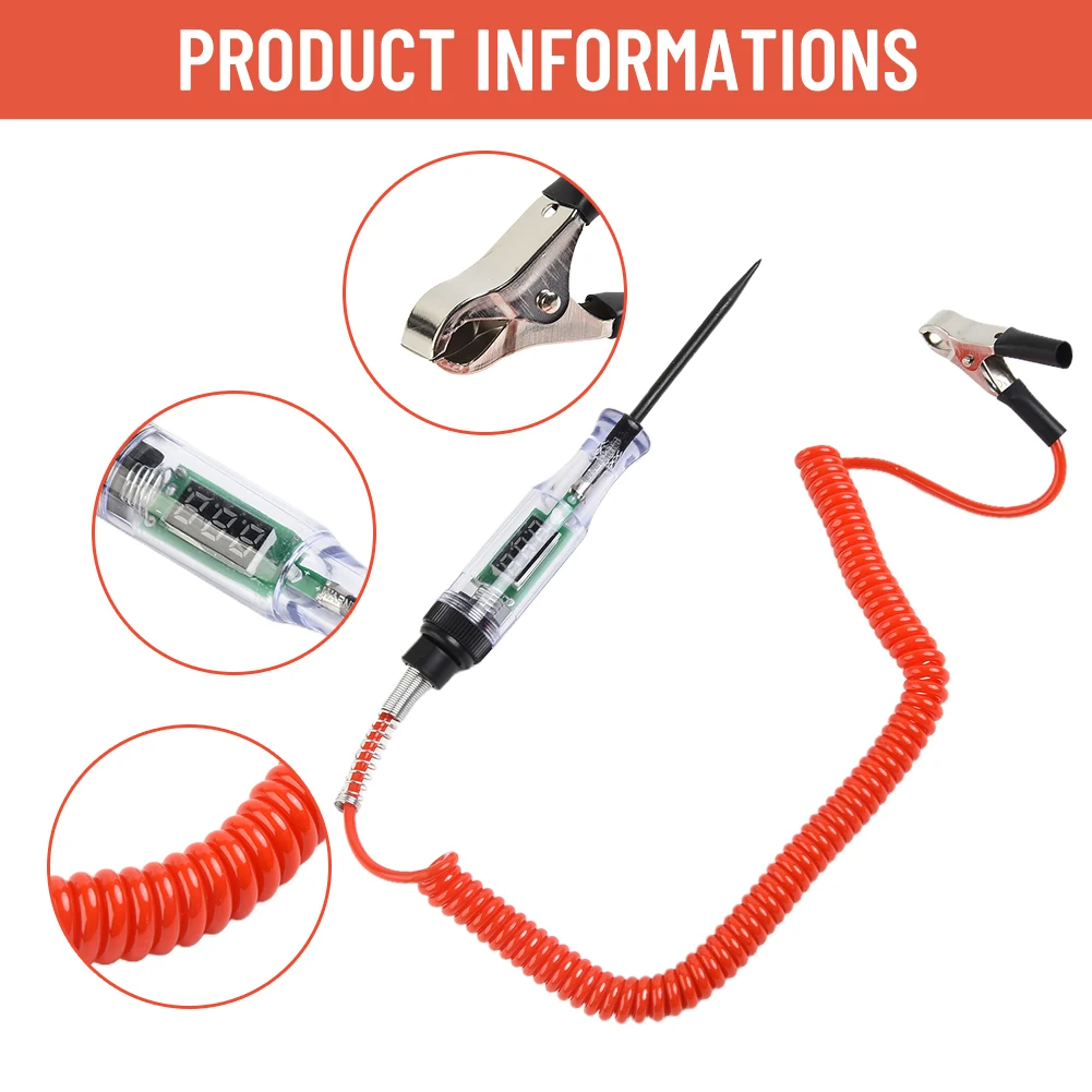 Test Pen Digital Display Circuit For Vehicle Induction Test Multi-function Parts Spare Spring Wire Accessories