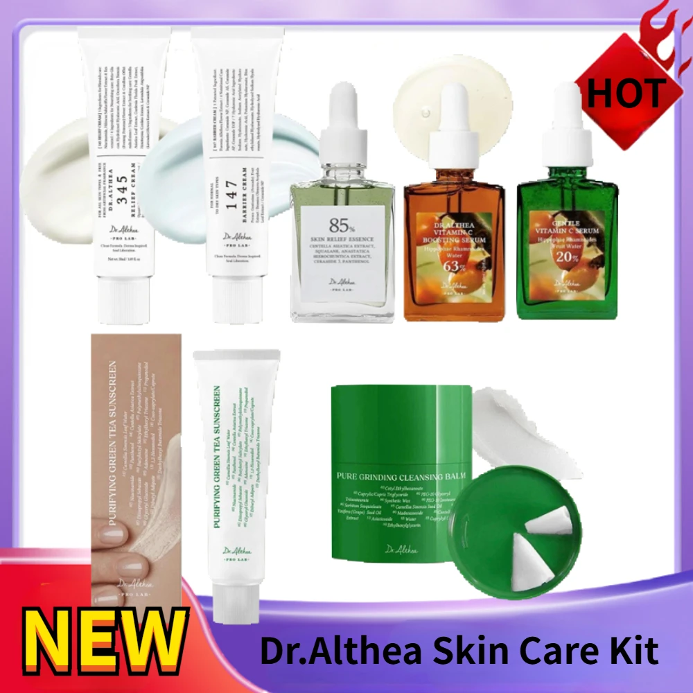 Crema de alivio antioxidante coreana Dr. 345, suero suave de vitamina C, bálsamo de limpieza hidratante calmante, cuidado de la piel hidratante