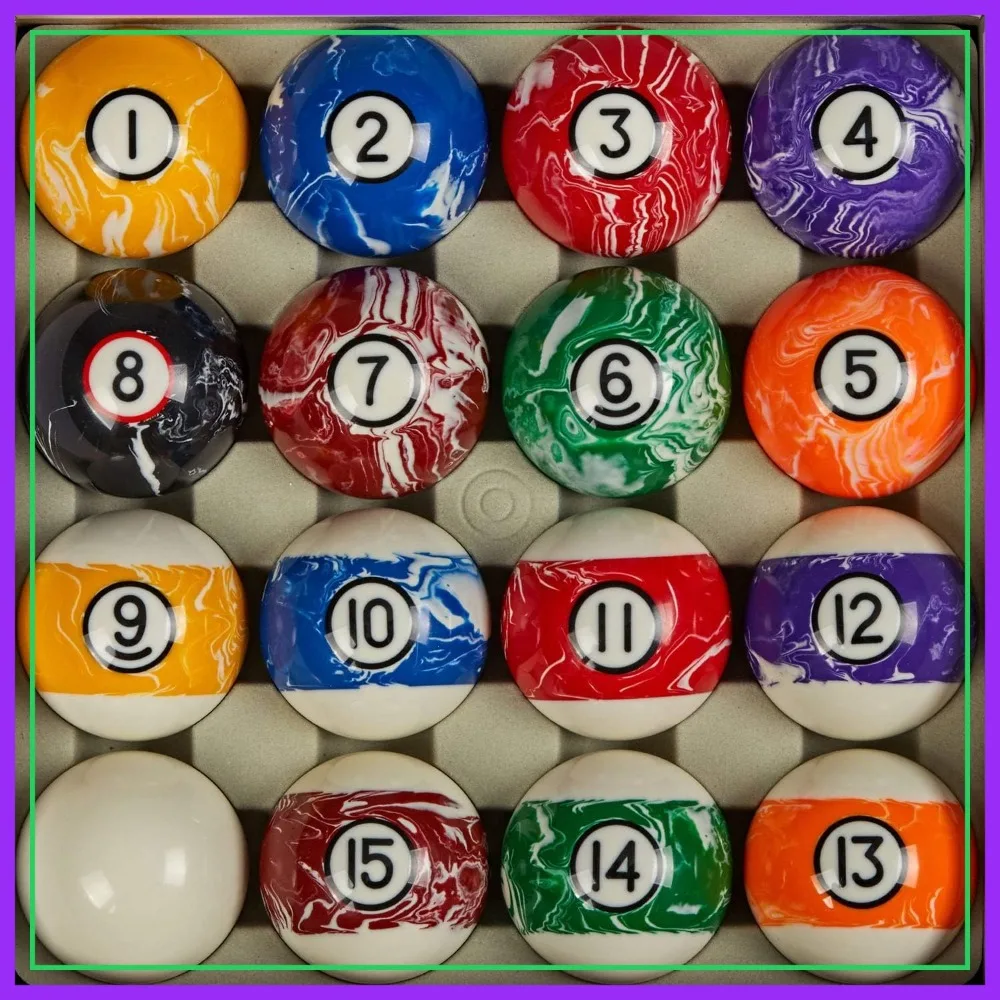 

Collapsar Deluxe 2-1/4" Billiard Pool Balls Marble-Swirl Style 16 Ball Set (Several Styles Available)