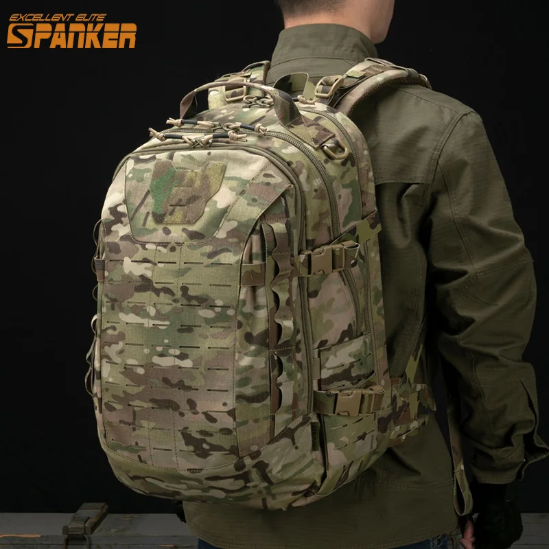 Tactical Backpack 44L MOLLE Outdoor EDC Hiking Backpack Camping Travel Bag Men's Hunting Bags with Waist Supporter