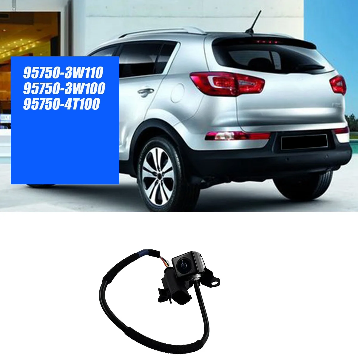 Car Rear View Camera with Clips 95750-3W110 95750-3W100 for KIA Sportage 2011-2016 Backup Park Assist Camera Assembly