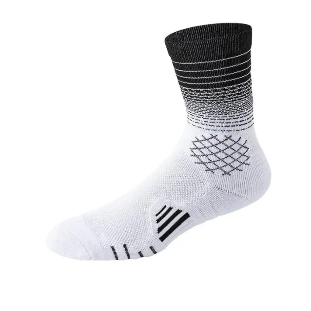 

Tennis Fast-drying Sport Socks Anti-slip Fashion Basketball Football Socks Professional Gradient Color Middle Stockings Outdoor