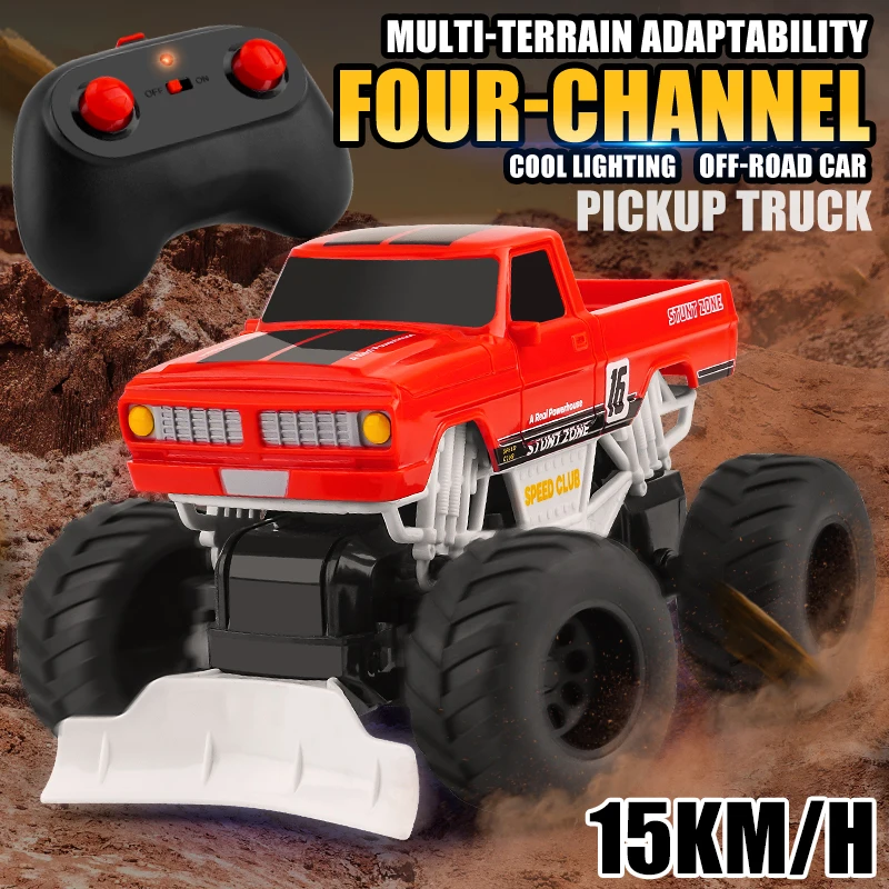 Y08 الأطفال سيارة التحكم عن بعد محاكاة لاقط على الطرق الوعرة مركبة مع ضوء RC سباق السيارات أطفال عيد الميلاد اللعب