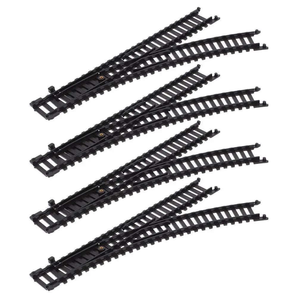 2 Paar elektrische Kleinbahn-Zubehörteile, Kunststoff-Eisenbahnschienen-Set, Hochgeschwindigkeitszug-Schienen für kreatives Spielen und Erweiterung für Kinder