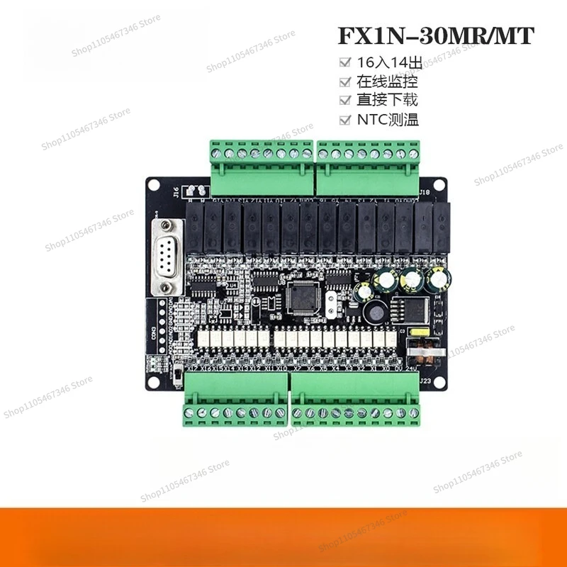 For PLC Industrial Control Board FX1N-30MR MT Direct Download Programmable Controller, Analog