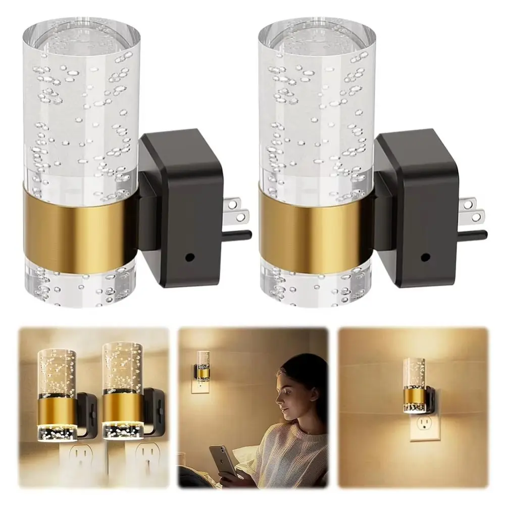 

3000K Decorative Wall Lamp Warm Light Adjustable Plug-in LED Wall Light Auto Sensing Energy-Saving Luxury Crystal Wall Lamp