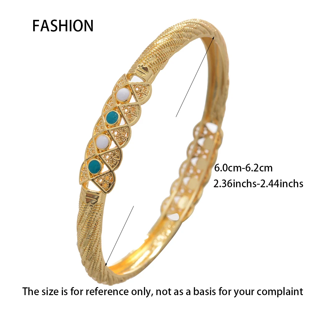 lady Luxury Gold Color Bangles Ethiopian African Women Dubai Bracelet&Bangles Party wedding Gifts Bridal Ramadan Jewelry