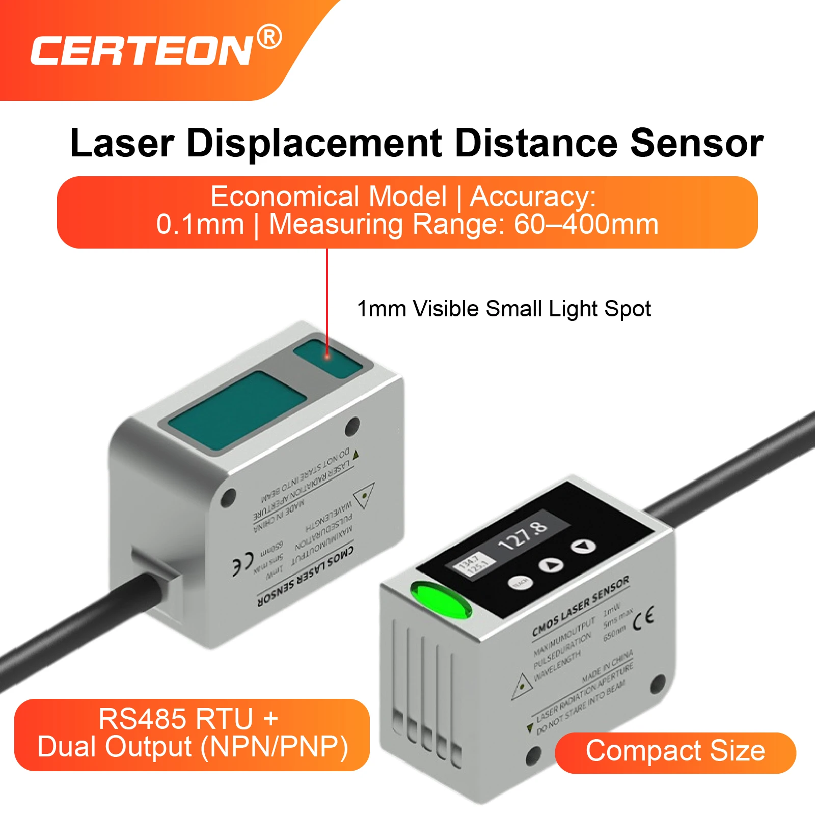 Sensor Laser Displacement LR40 - Industrial Laser Displacement Sensor ulasan dan harga