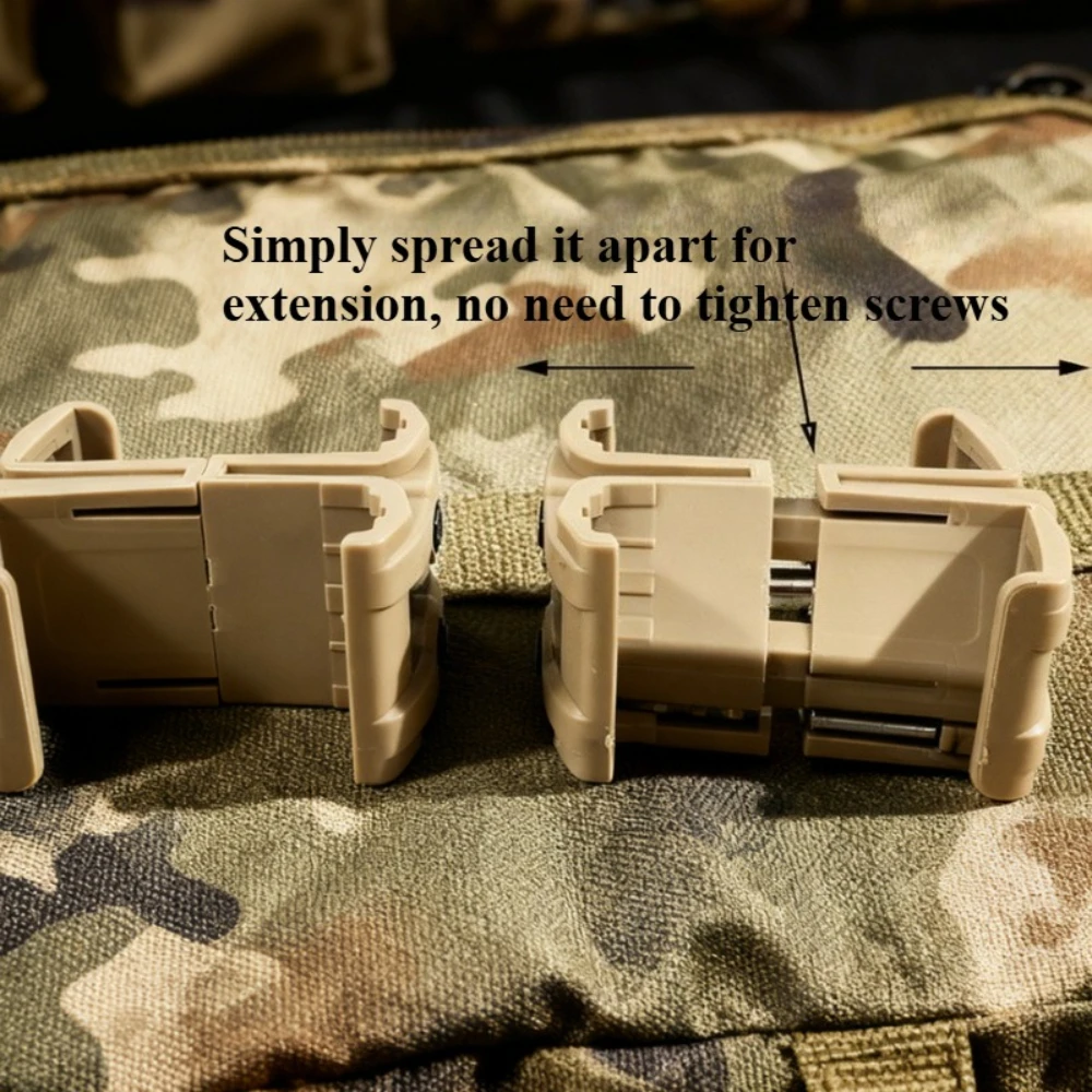 

2026 New Soft Bullet Toy Accessory Nylon Magazine Coupler Retractable Double Clip For AK AR15 M4 Mag595 With Spring