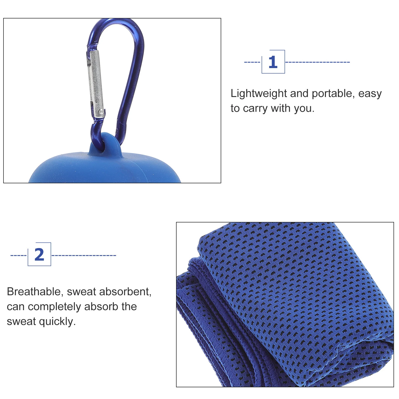 منشفة تبريد سريعة الجفاف ماصة للعرق وخفيفة الوزن ومحمولة لصالة الألعاب الرياضية والشاطئ والتخييم والسفر والسباحة والرياضات الخارجية وجيب صغير #1