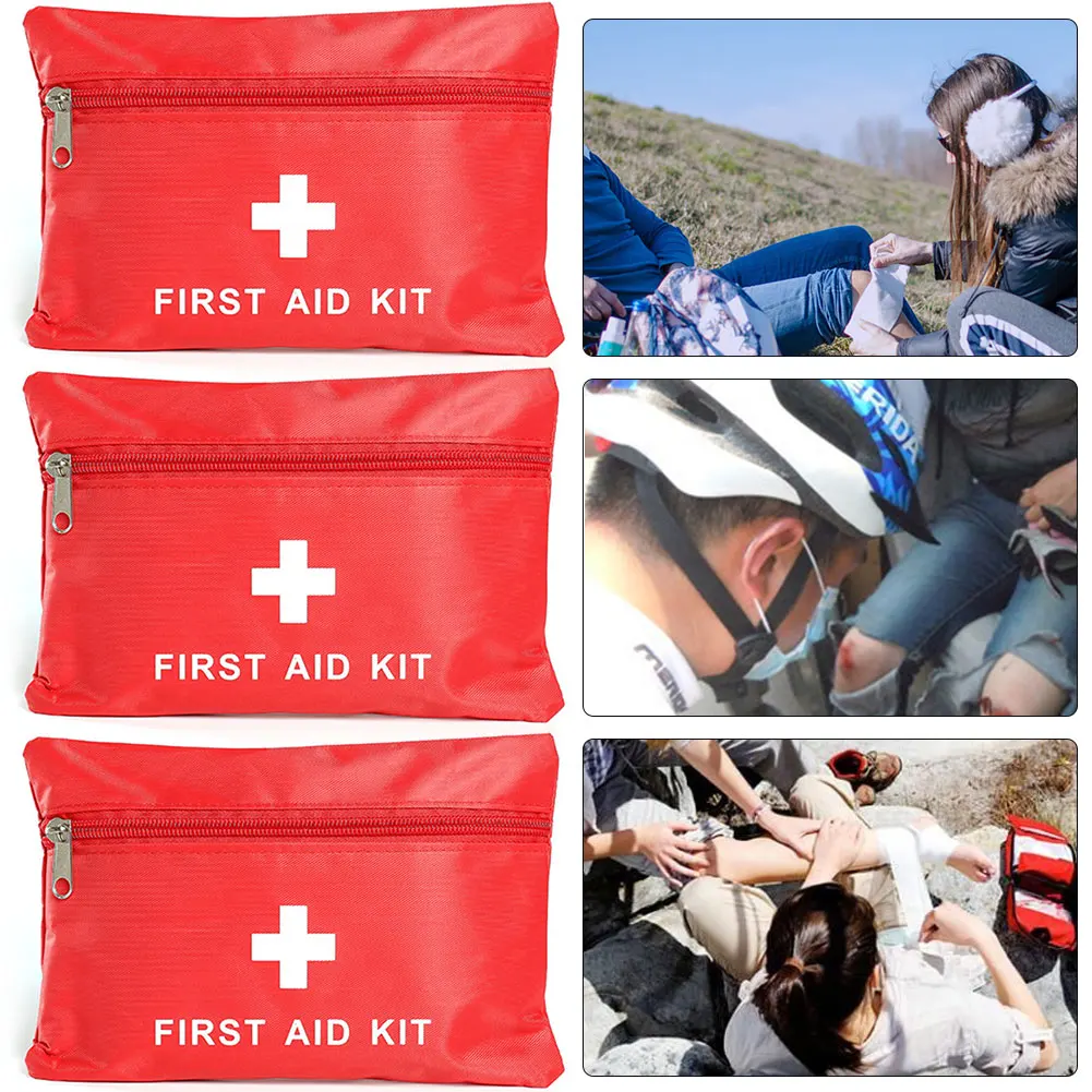 

3Pcs Portable First Aid Medical Kit Travel Outdoor Camping Empty Medicine Bags