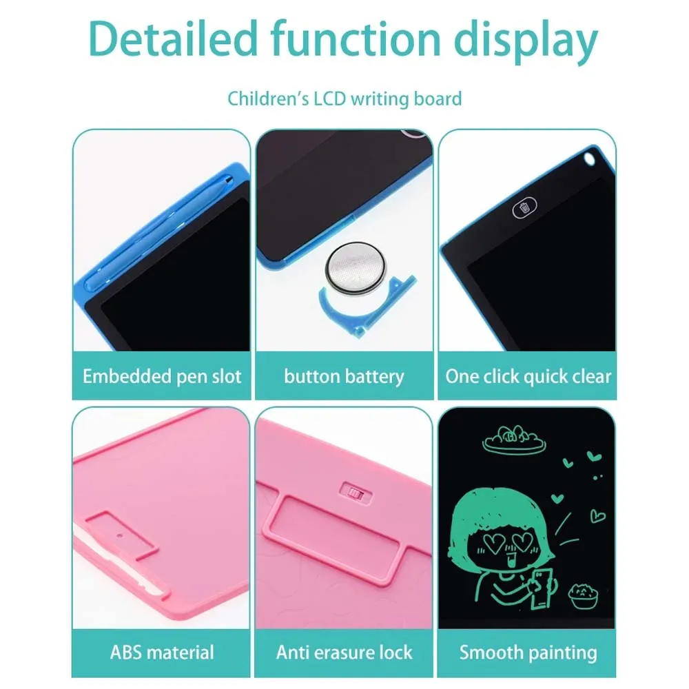 8.5 Inches LCD Writing Board Graffiti Drawing Board Children's Drawing Toys Portable Colorful Electronic Graphic Message Boards