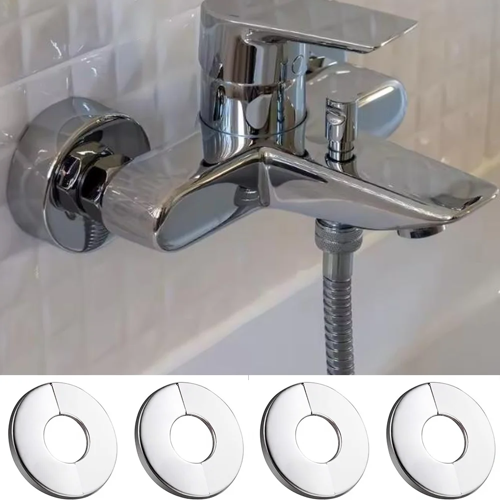 Stainless Steel Pipe Covers 4pcs 24mm ID 65mm OD for For kitchen Bathroom Plumbing and Appliance Installations