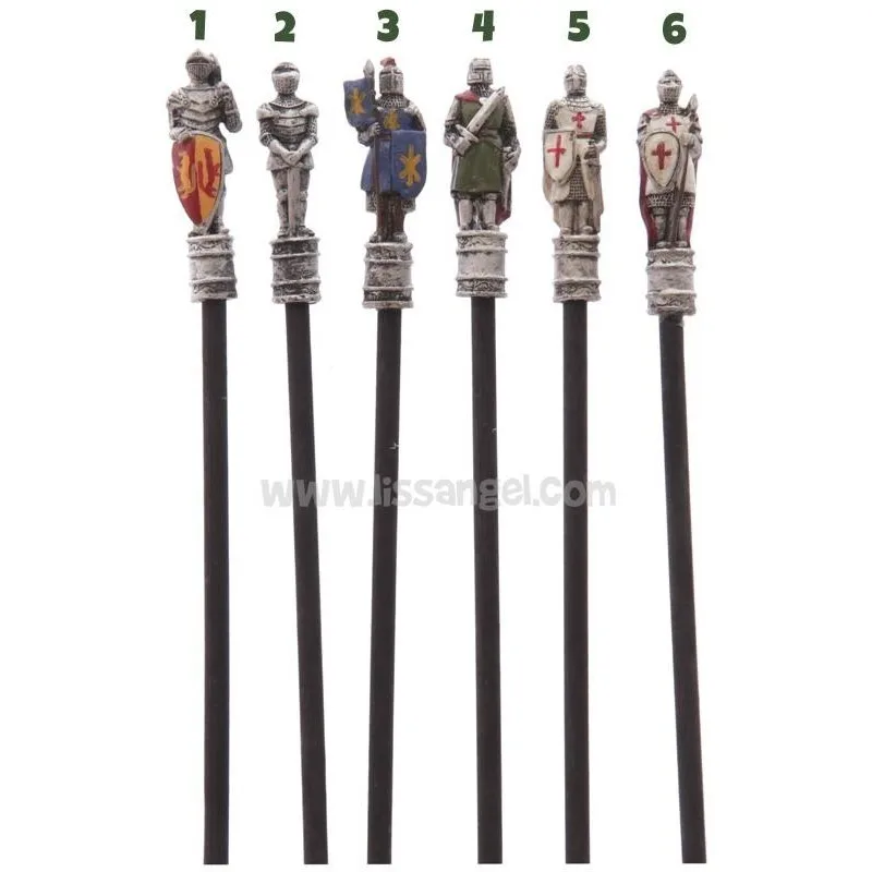 Pencils in the shape of Medieval Knights made of realistic resin - PACK 6 UNITS