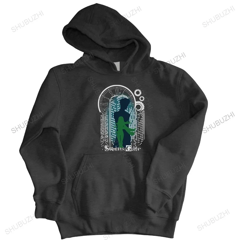 Steins Gate hoody for Men Cotton Rintarou Okabe hoodie Anime Manga Machine sweatshirt drop shipping men autumn hoodie