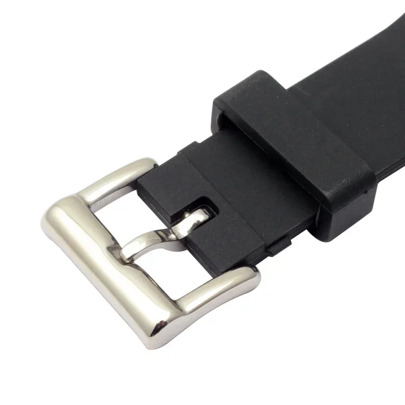 Rubber silicone strap for Bvlgari Watch Strap with notch 22x8 24x8mm DP42C14SVDGMT men's and women's Black Bracelet