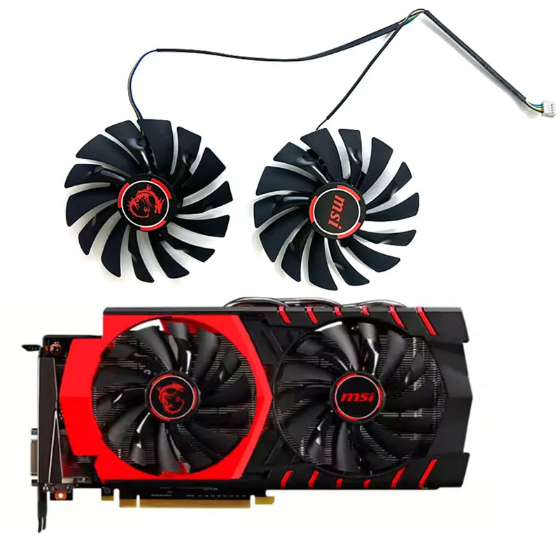 

95 мм Новинка для MSI GeForce GTX950 960 970 980 980ti игровая видеокарта OC сменный вентилятор PLD10010S12HH