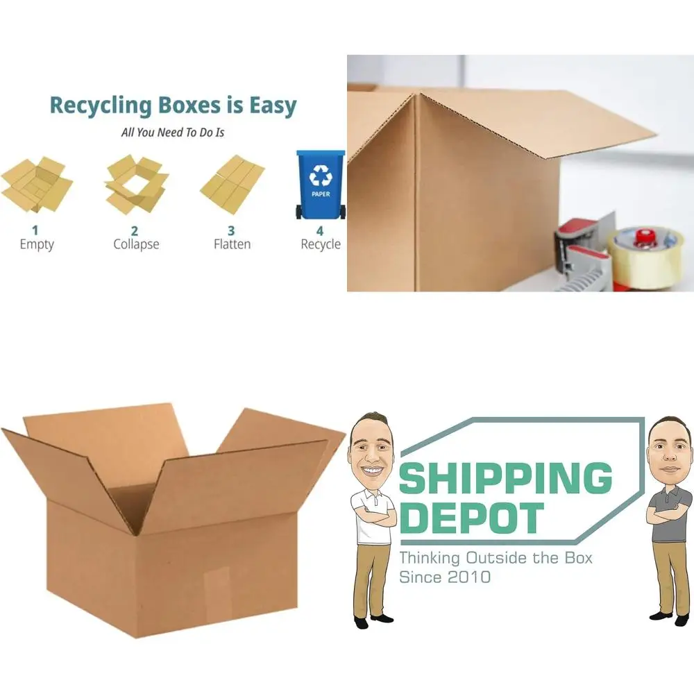 

50 упаковок гофрокартонных коробок 12x12x6 для доставки, упаковки и переезда