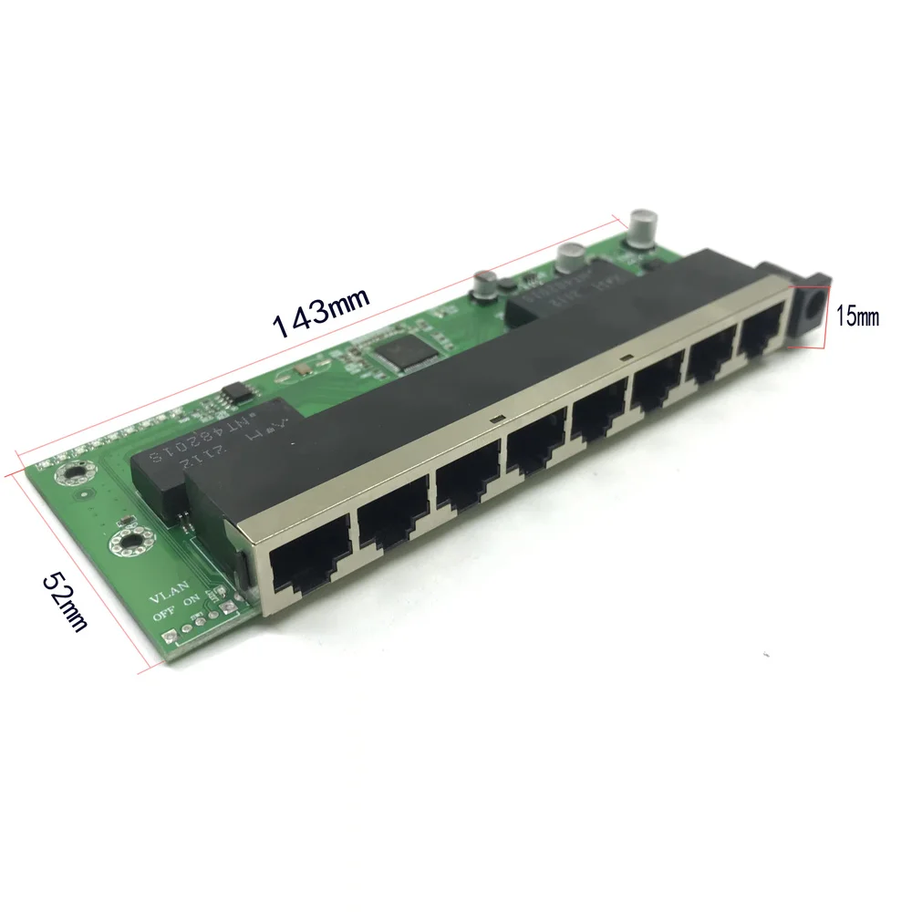 Interruptor de ponto de potência reversa, poe in/out 5v12v24v48v 100mbps 802. 3at/af 45 + 78-dc5v ~ 48v, força de série de longa distância poe48v12v24v