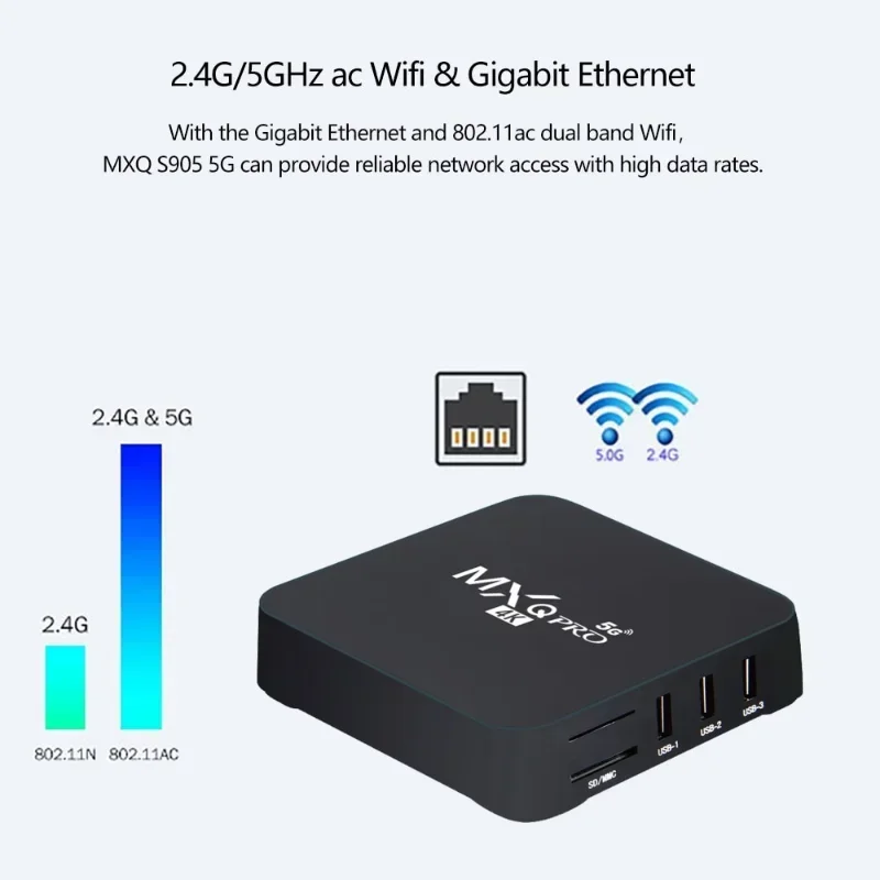MXQ PRO TV BOX Android S905L 2.4G&5G WiFi أصلي رباعي النواة يوتيوب مشغل الوسائط Mxq Pro 4K Set Top Box IPTV Netflix YouTube #2