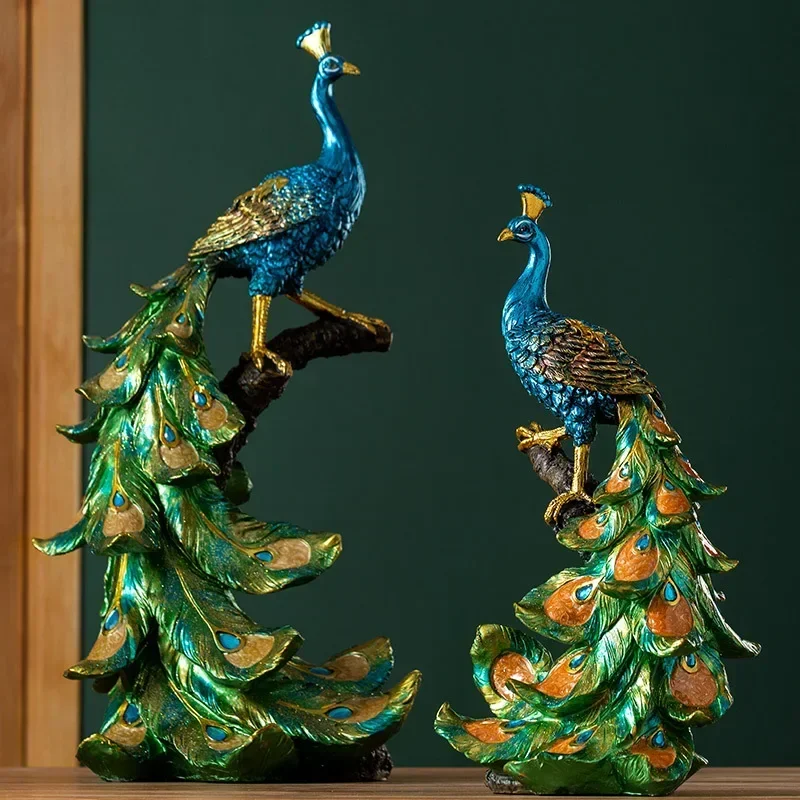 Creative Peacock European Light Luxury Accessories Living Room TV Cabinet Wine Cabinet Decoration