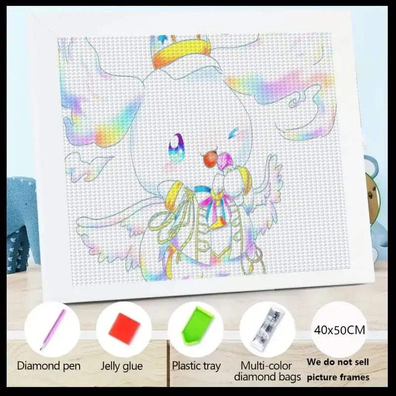 

1PC Cute Cartoon Rainbow Winged Royal Elephant 5D Diamond Painting Kit, Full Drill DIY Crystal Gem Art for Kids & Adults, Magica