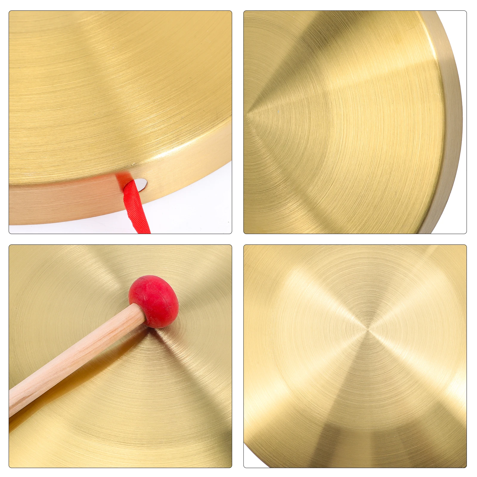 

Large Copper Gong Flood Prevention Warning Tiger Percussion Instrument Lanyard Resonant Loud Sound for Company Party