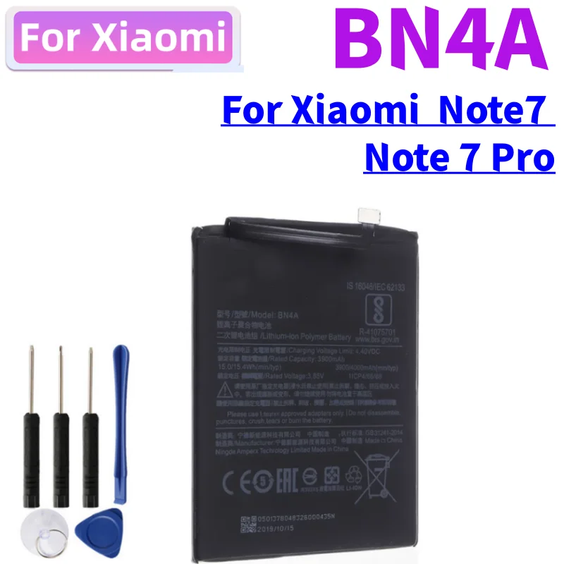 BN4A Replacement Battery For Xiaomi Redmi Note7 Note 7 Pro M1901F7C BN4A Phone Battery 4000mAh+ Free Tools