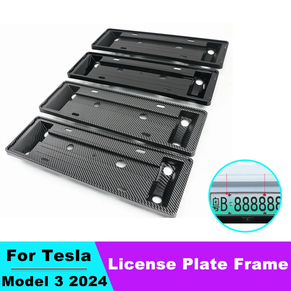 

For Tesla New Model 3 2024 car front license plate frame ABS Car accessories